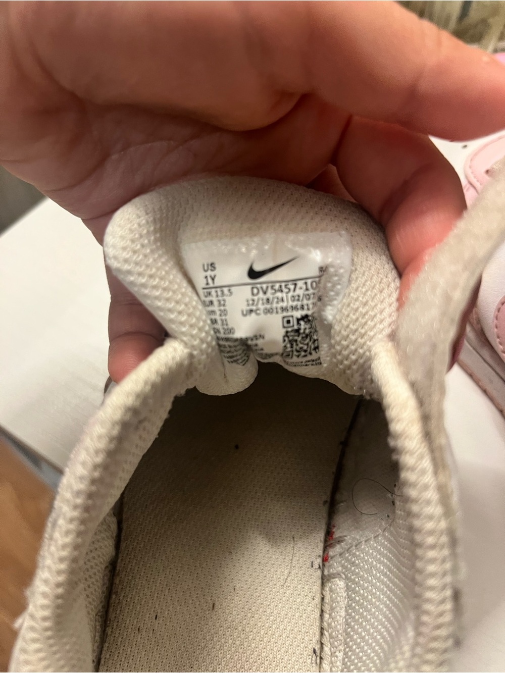 Nike Kids Pink and White Sneakers - Picture 5 of 5